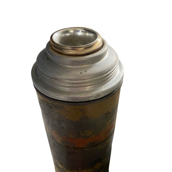 Vintage Thermos black metal dome lunchbox distressed rusty look collectible - Picture 10 of 10